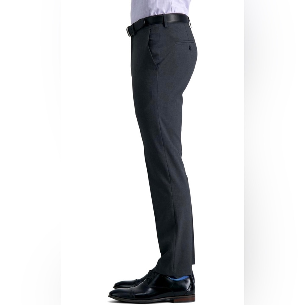 NWT Haggar Men's 4-Way Stretch Ultra Slim Flat Front Dress Pant Size 29x30 - Picture 2 of 8